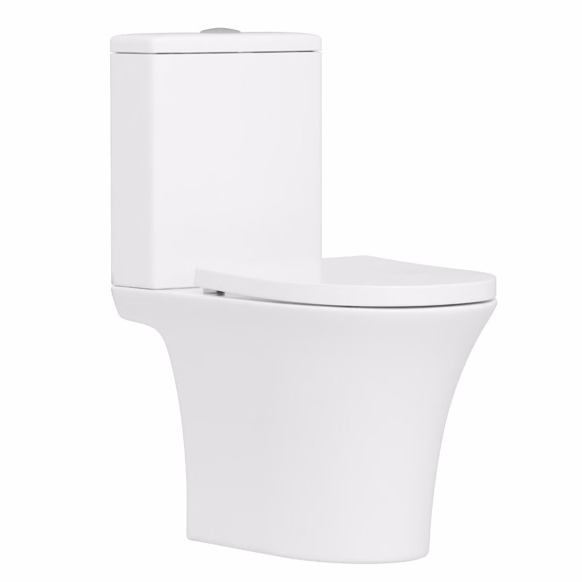 Royal Bathrooms Amaze Round Close Coupled Rimless Toilet with Soft Close Seat and Cistern, White Ceramic