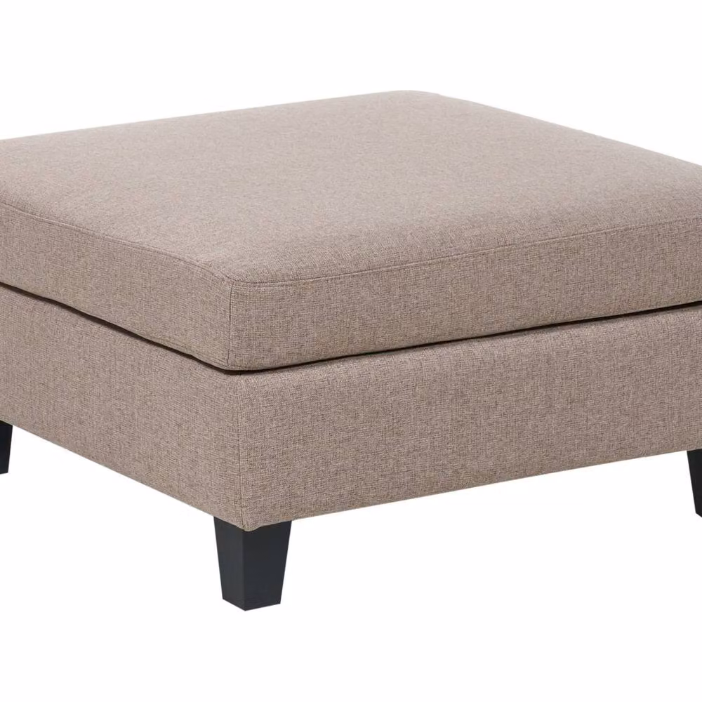 Wyld and Coco Brown Polyester Ottoman Square Footstool – 2