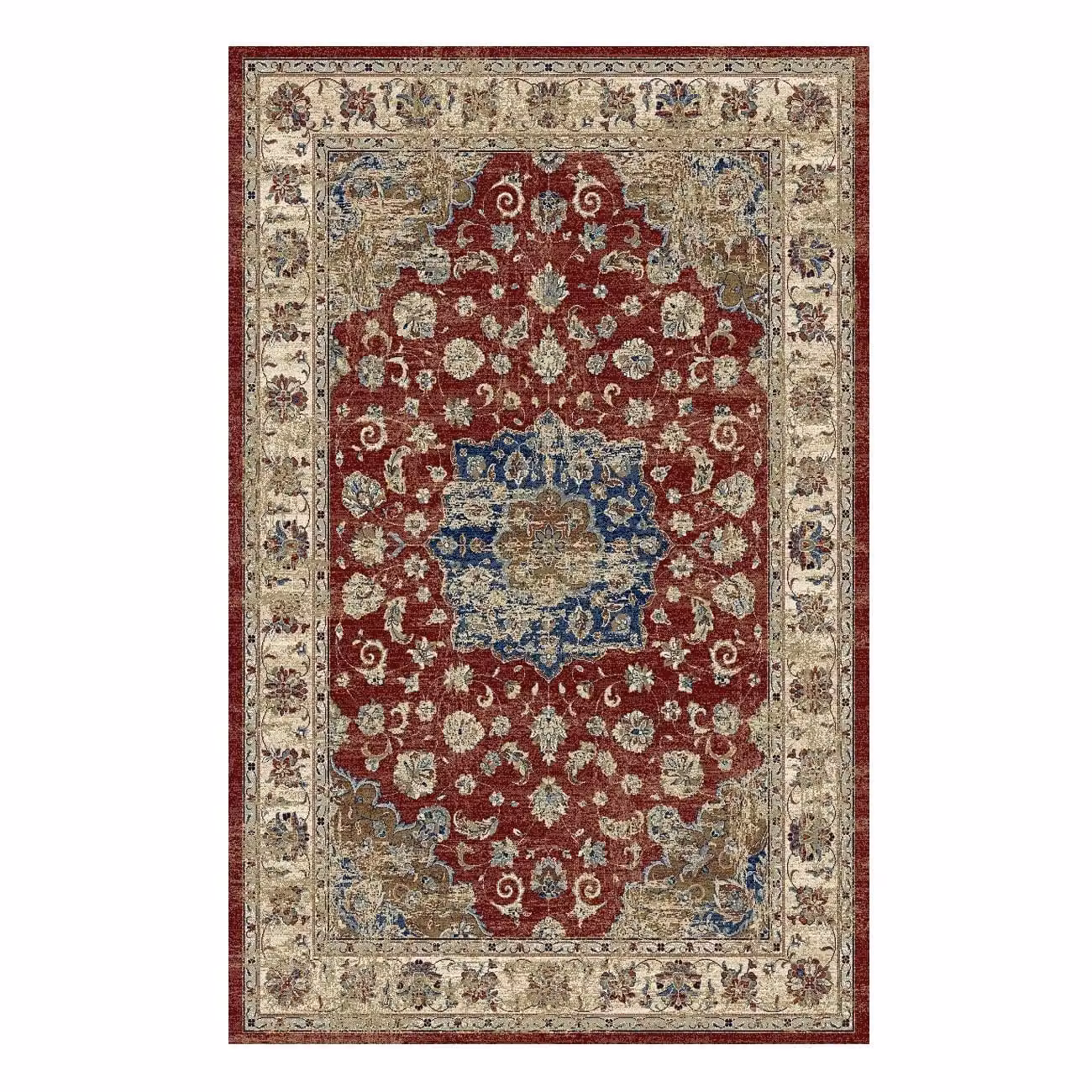 The Rug Shop UK Red Traditional Floral Oriental Machine Woven Area Rug, W: 160 cm, L: 230 cm – 5
