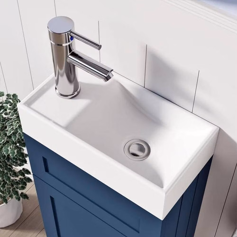 FORGEVIO Crawle Modern Blue Freestanding Bathroom Vanity Unit with Basin and Hinged Doors – 2