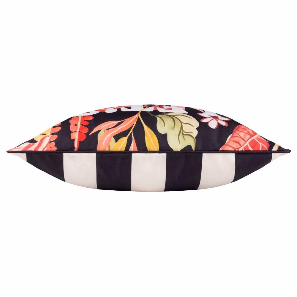 furn Tropical Bloom Let's Get Lost Outdoor Decorative Cushion, Black and Multicolour, W/D/H: 45 x 45 x 45 cm – 3