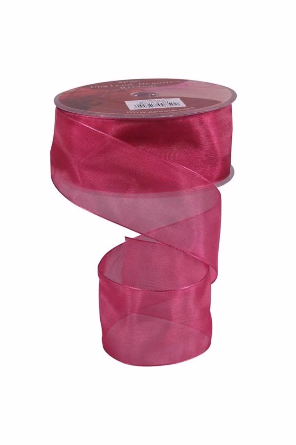 KDMD Burgundy Woven Edge Organza Ribbon, 38mm, 2 Pack – 2