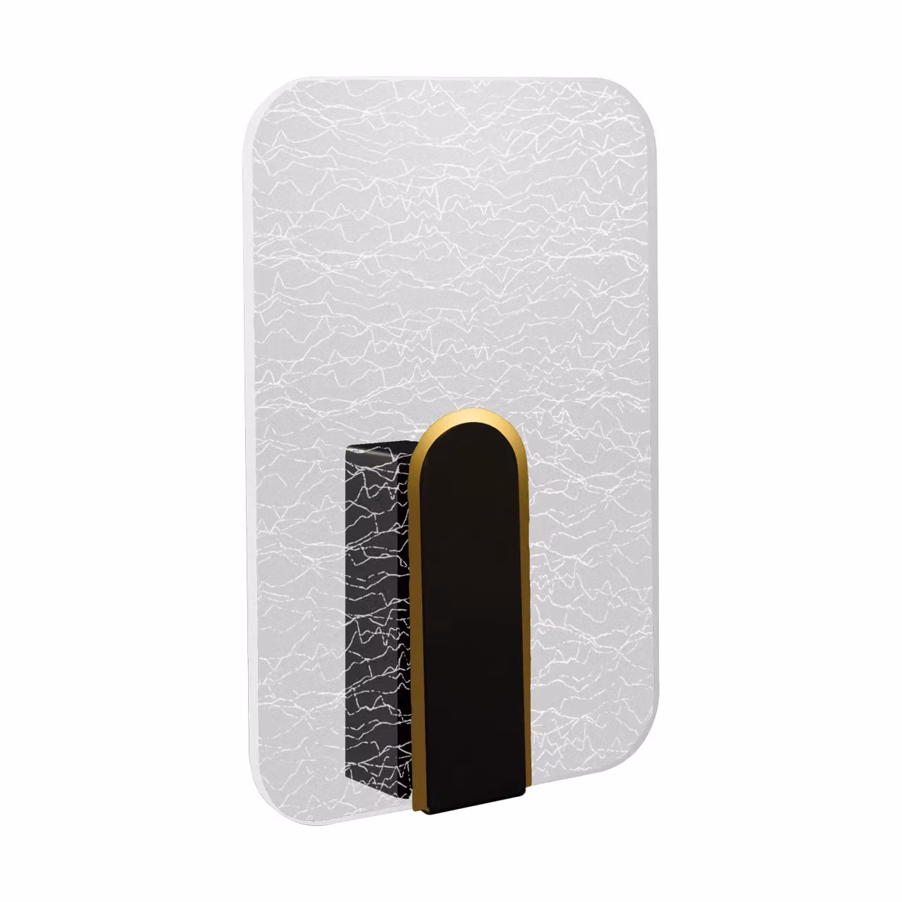 CGC Lighting Crackle Indoor LED Wall Light in Black and Gold with Crackle Glass Effect, 6W, 4200K Natural White, 730lm – 2