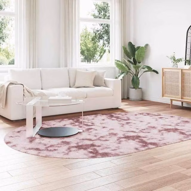 Berkfield Home NAVARRA Shaggy High Pile Rug, Pink, W: 300 cm, D: 200 cm – 1