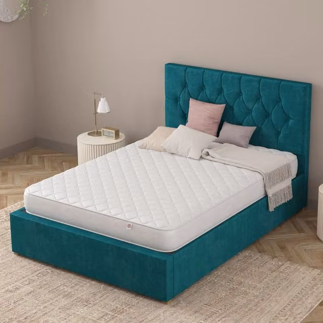 Catherine Lansfield Cloud Embrace Spring Foam Hybrid Mattress in White, W/D/H: 90 x 200 cm – 1
