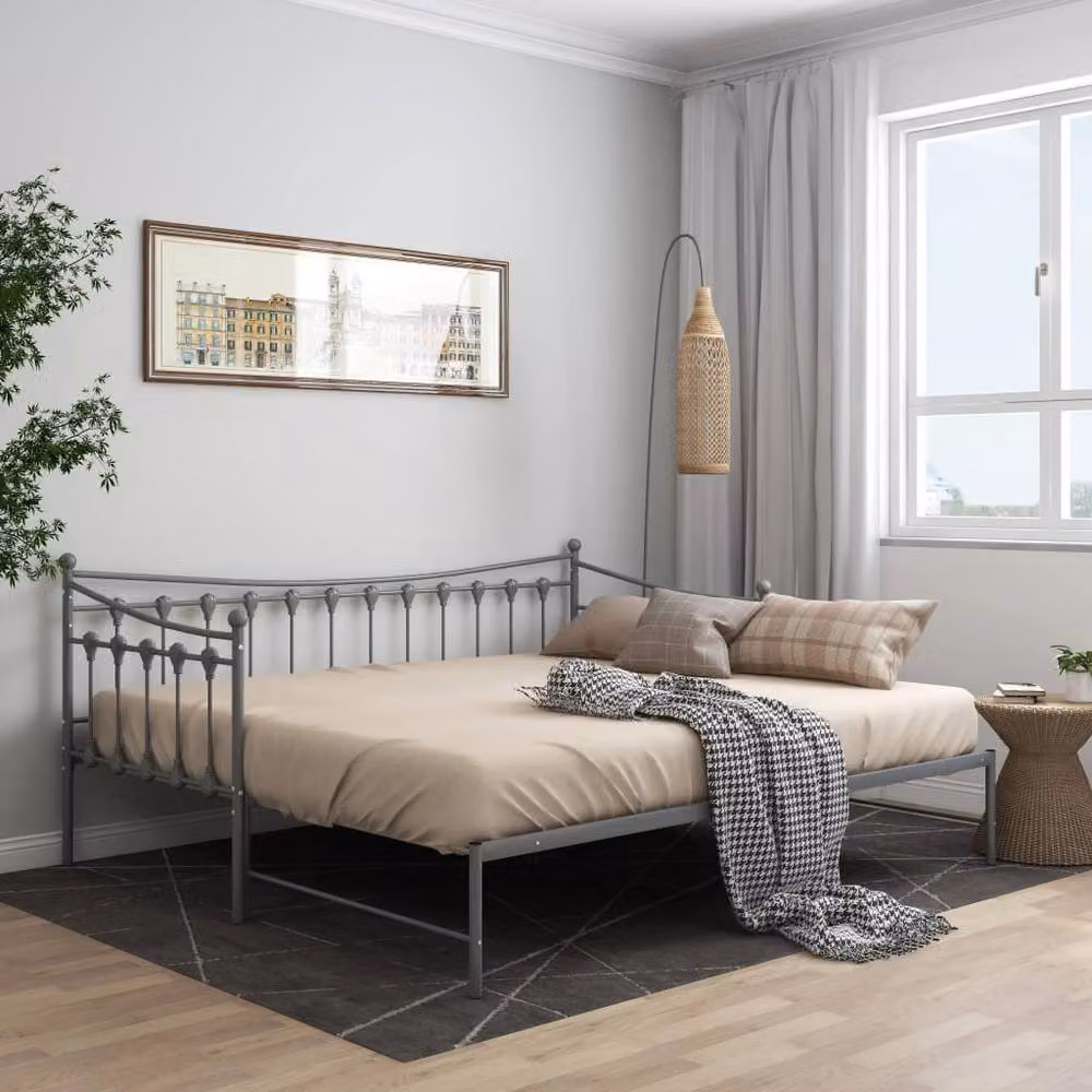 Berkfield Home Grey Metal Pull-out Sofa Bed Frame – 2