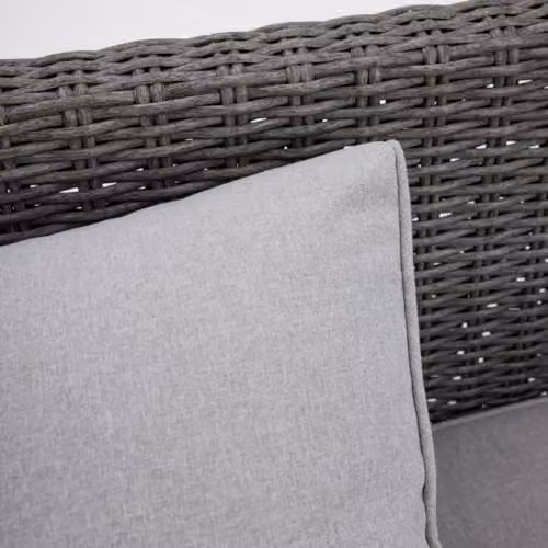 Home Detail Hadley 7 Seater L-Shape Corner Rattan Garden Sofa Set in Grey with Fire Pit Table and Matching Ottoman – 3
