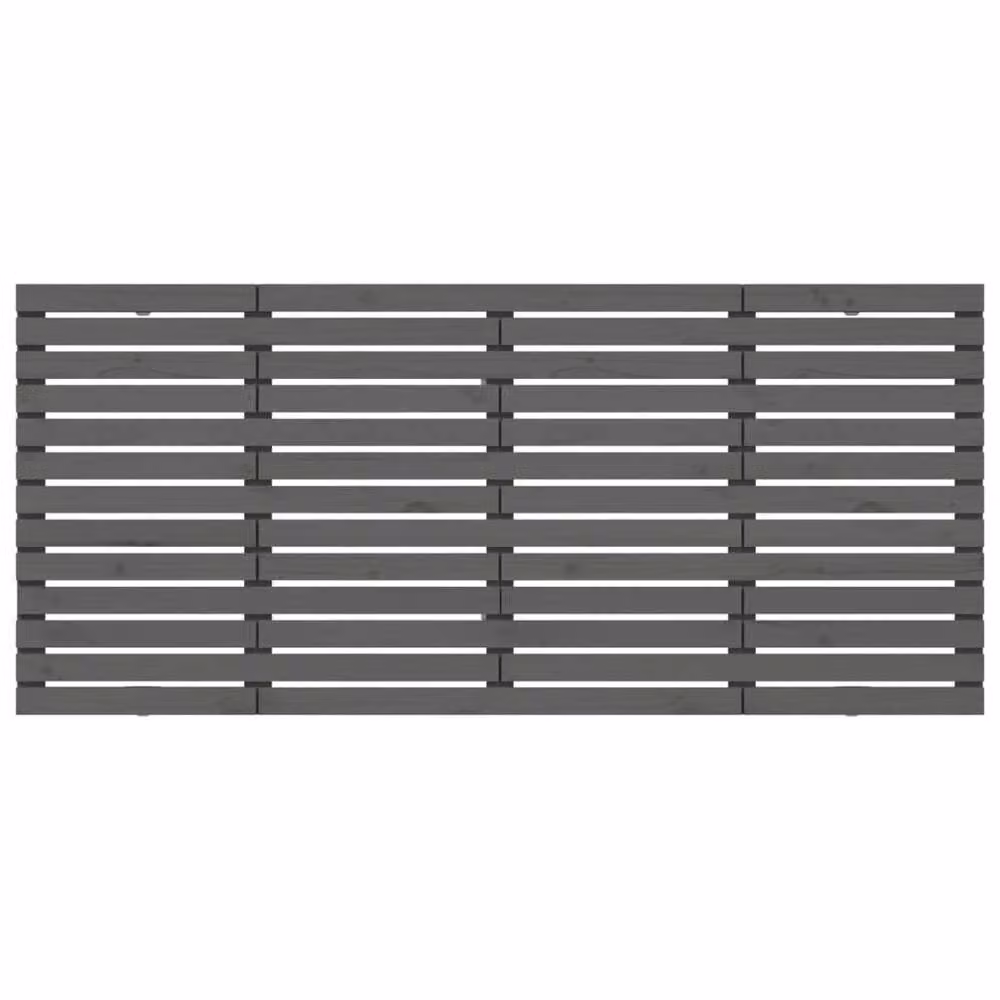 Berkfield Home Grey Rustic Solid Pine Wall Mounted Headboard W: 166 cm, D: 3 cm, H: 91.5 cm – 3