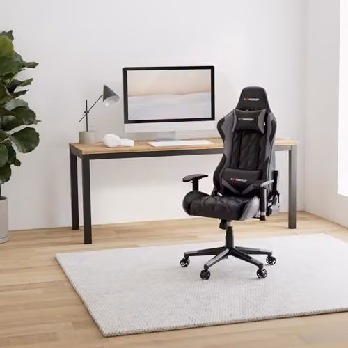 GTFORCE Pro GT Reclining Sports Racing Gaming Chair in Grey Faux Leather – 3