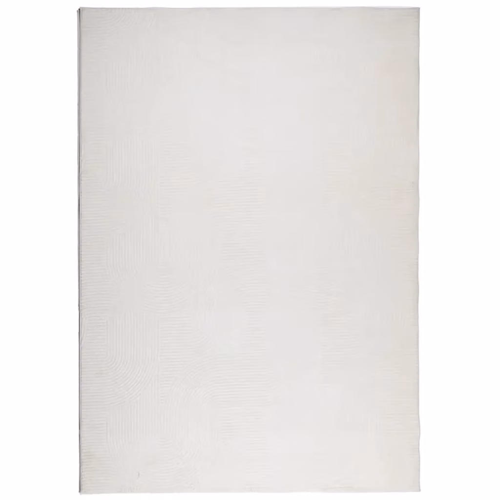 Berkfield Home IZA Short Pile Scandinavian Style Geometric Rug in Cream and Beige, W: 140 cm, D: 200 cm – 1