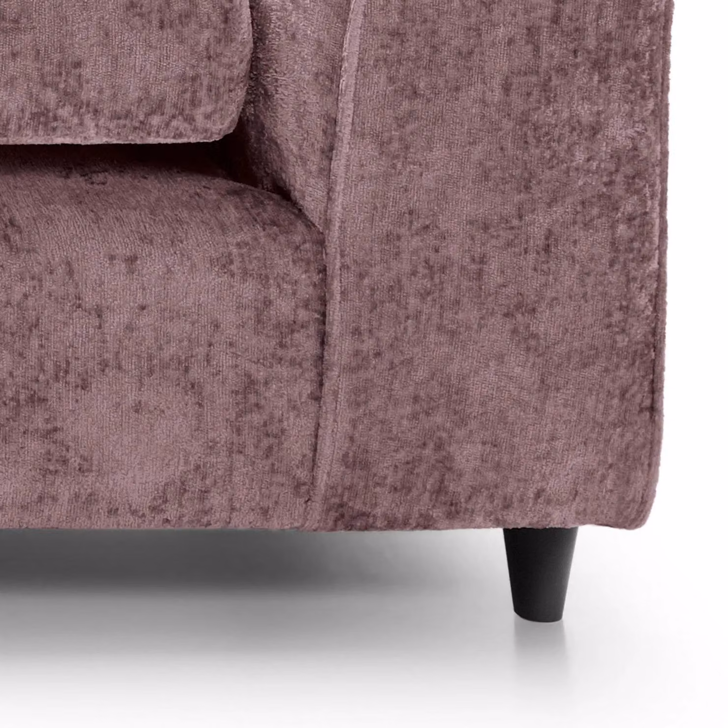 Abakus Direct Harriet Right Facing Corner Sofa in Pink Crushed Chenille Fabric – 4