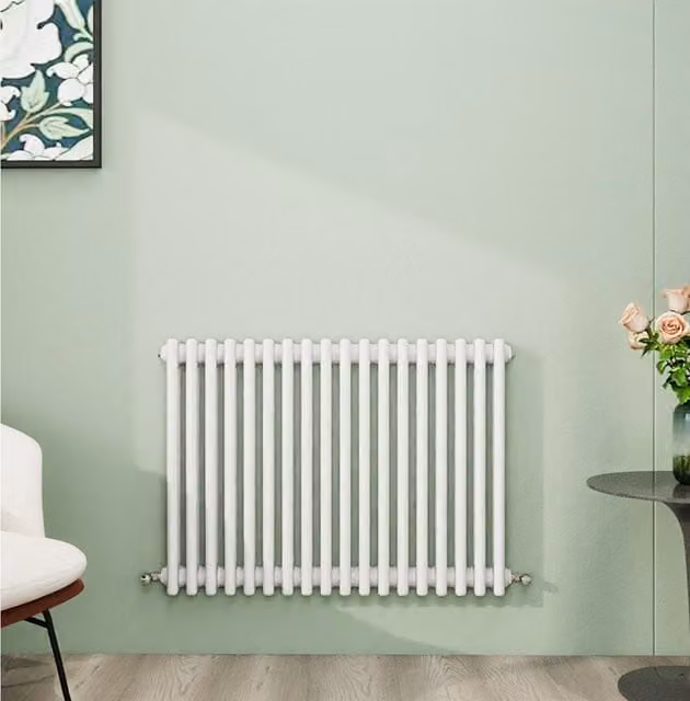 AicaBathroom Horizontal Traditional Cast Iron Style 3 Column Radiator in White, W/H: 60 x 83 cm