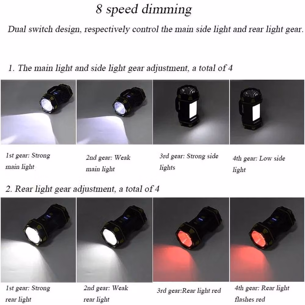FLAVORA Super Bright Rechargeable LED Spot Light Searchlight in Black – 4