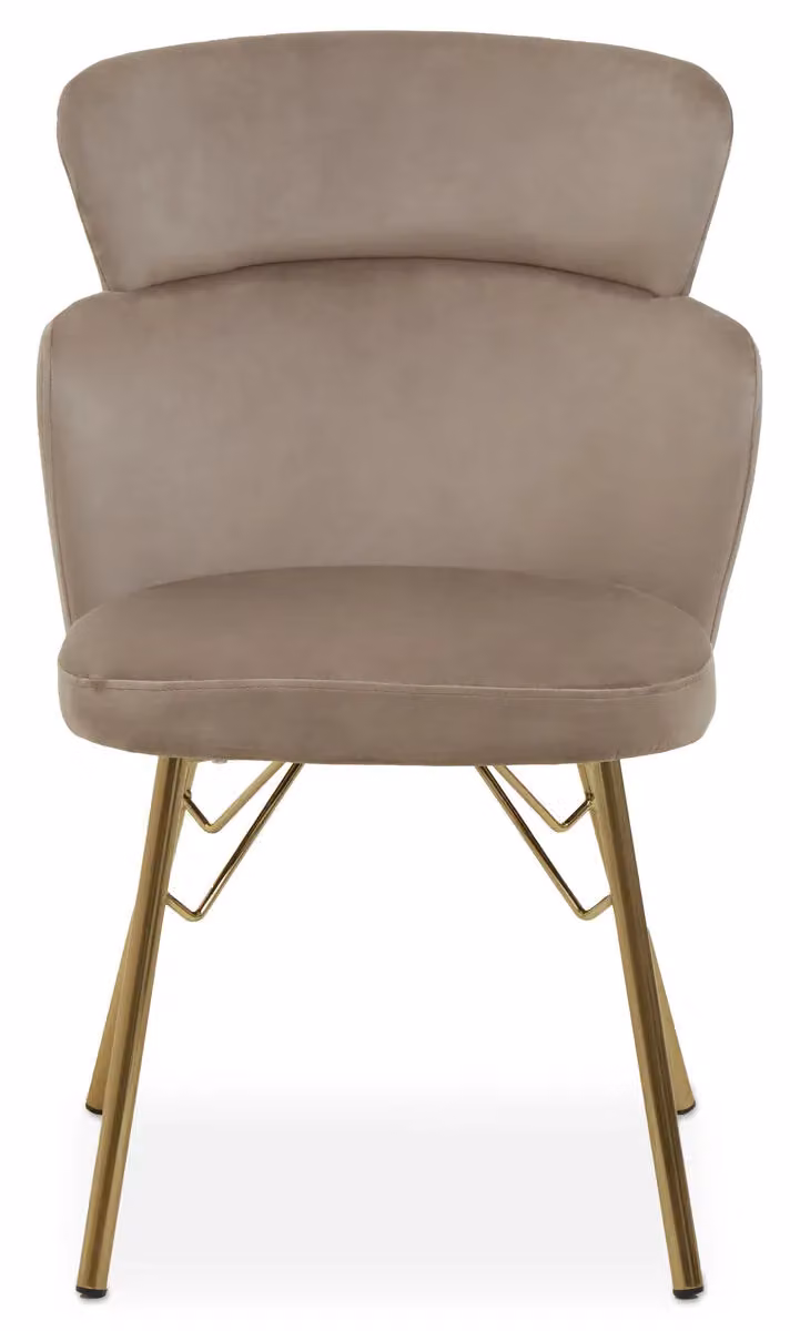 Orsina Veneto Velvet Dining Chair in Brown and Gold – 2