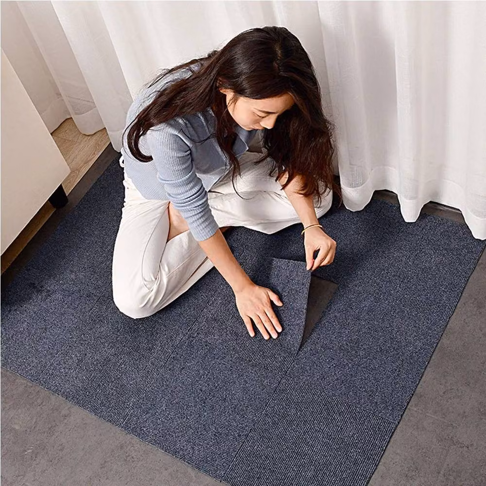 NESTLUNE Grey Polyester Carpet Tiles, 20 Pieces, W/D: 50 x 50 cm – 3