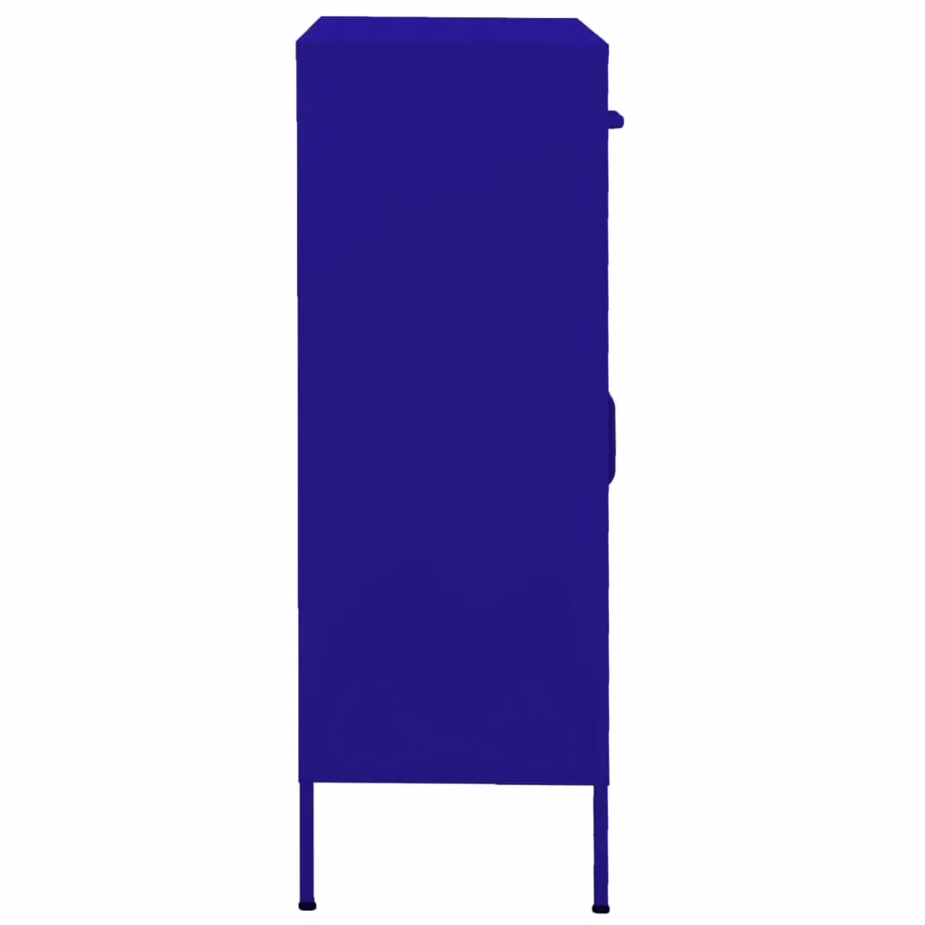 Berkfield Home Navy Blue Steel Freestanding Storage Cabinet with Hinged Doors, W/D/H: 80 x 35 x 101.5 cm – 2