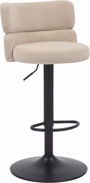 Shankar Pair of Mason Brushed Velvet 360 Degree Swivel Bar Stools in Cream and Black