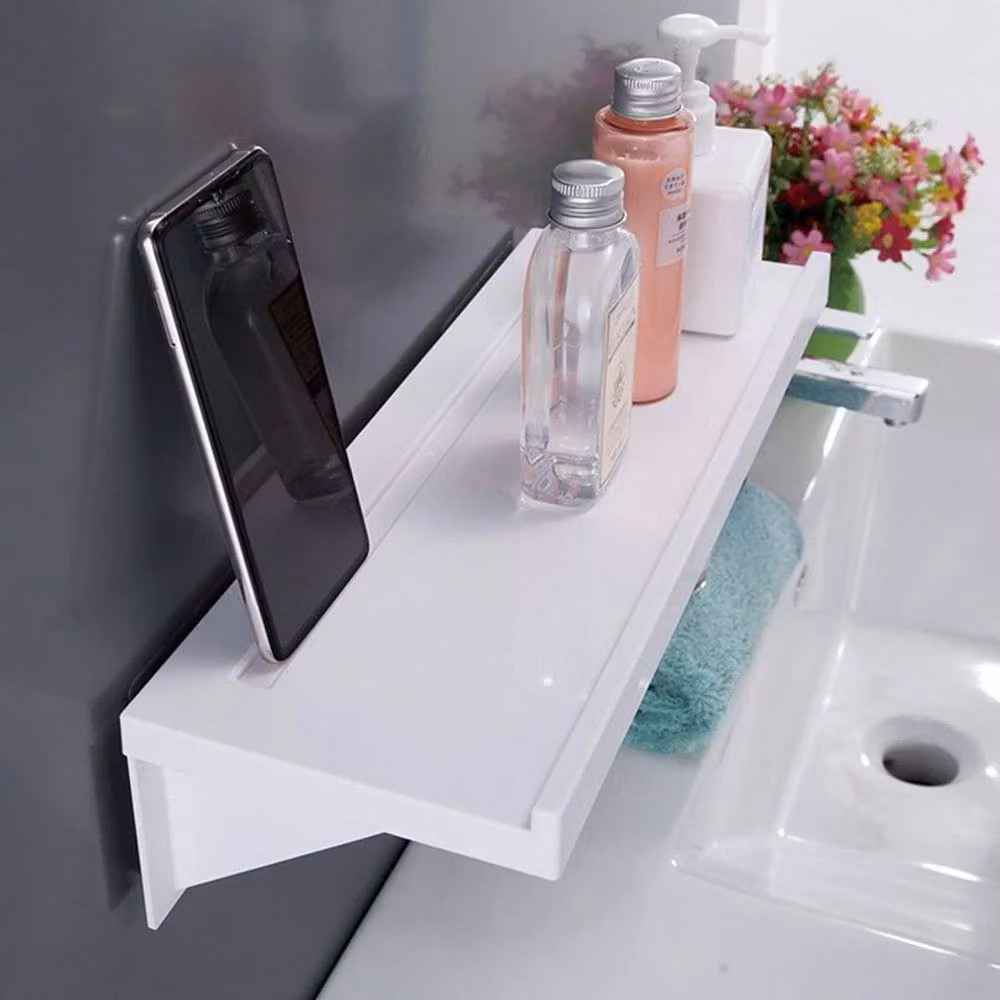 Kelvenix White Self-Adhesive Floating Wall-Mounted Storage Shelves – 2