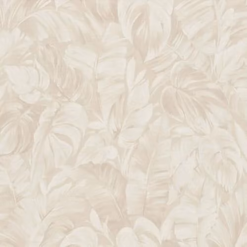 Erismann Play of Light Bold Tropical Palm Leaf Textured Vinyl Wallpaper in Cream and Beige