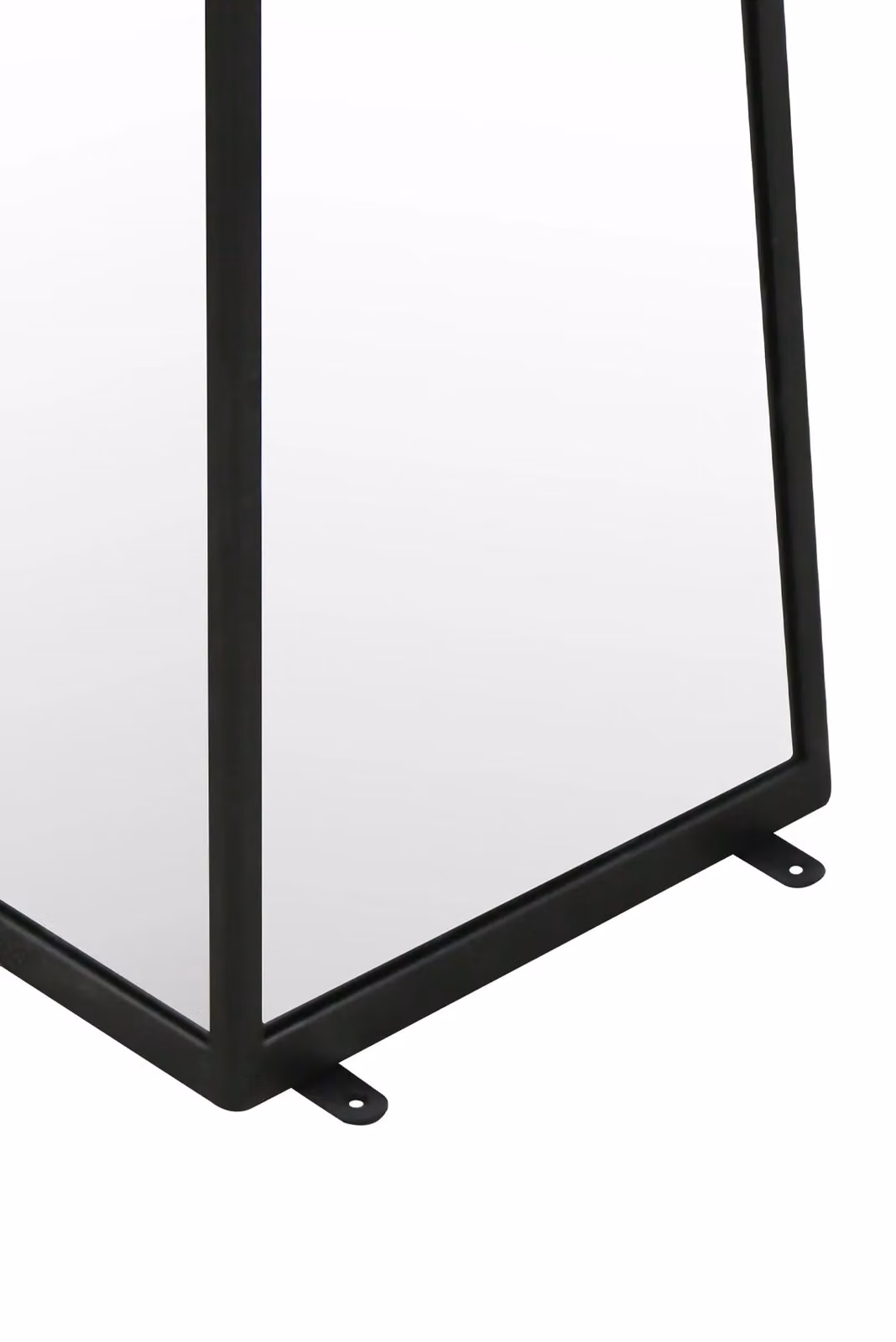 MirrorOutlet Black Metal Edged Obelisk Mirrored Ornament, W/D/H: 25 x 25 x 120 cm – 2