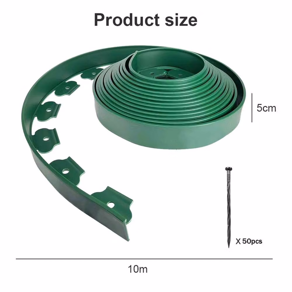 Nordara 10m Green Garden Lawn Edging with 50 Pegs – 2