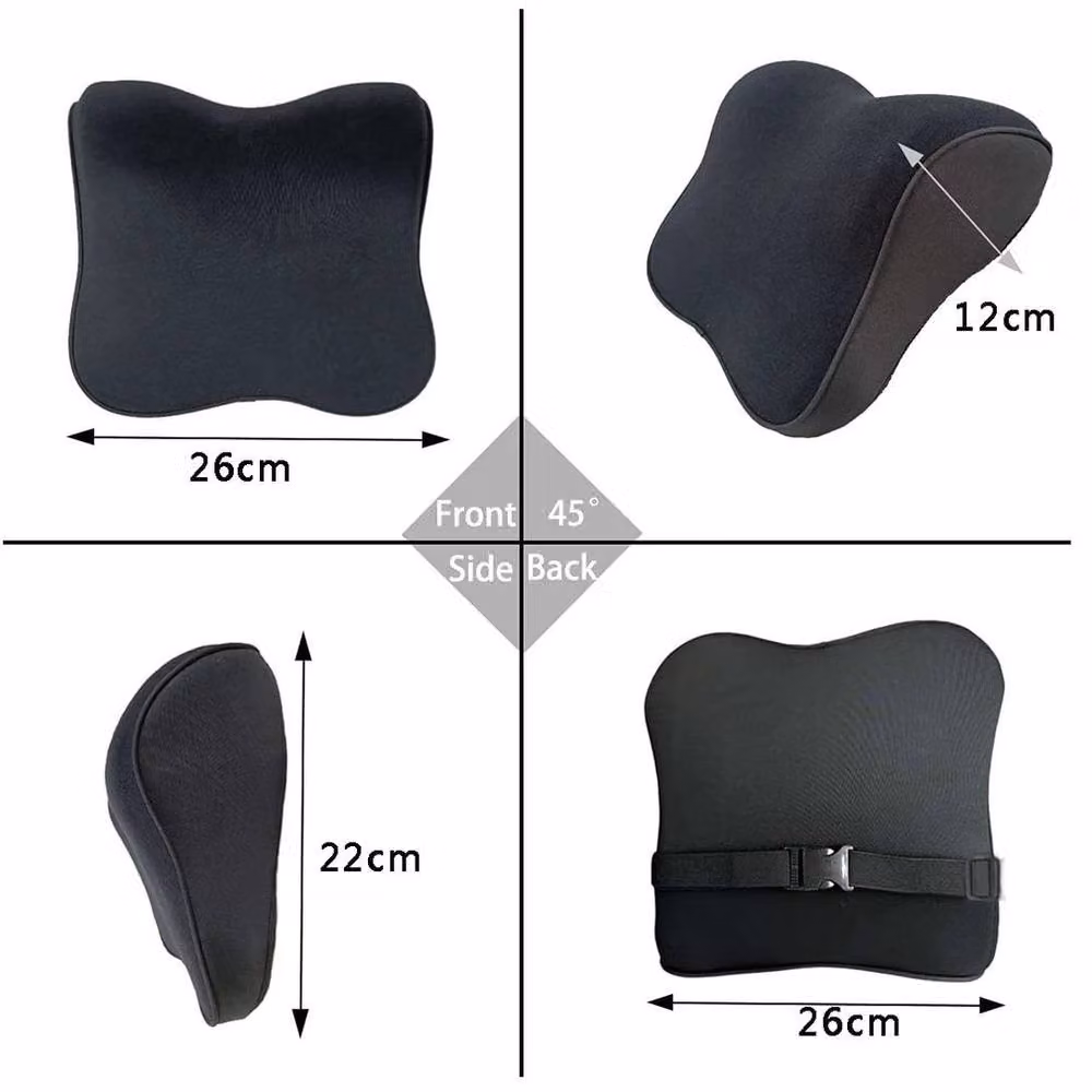 NESTLUNE Memory Foam Car Seat Headrest Pillow in Black – 2