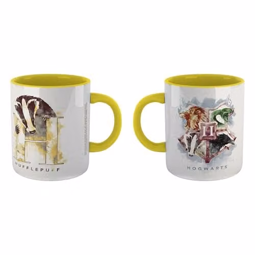 Zavvi Harry Potter Hufflepuff Ceramic Mug in Yellow and Multicolour