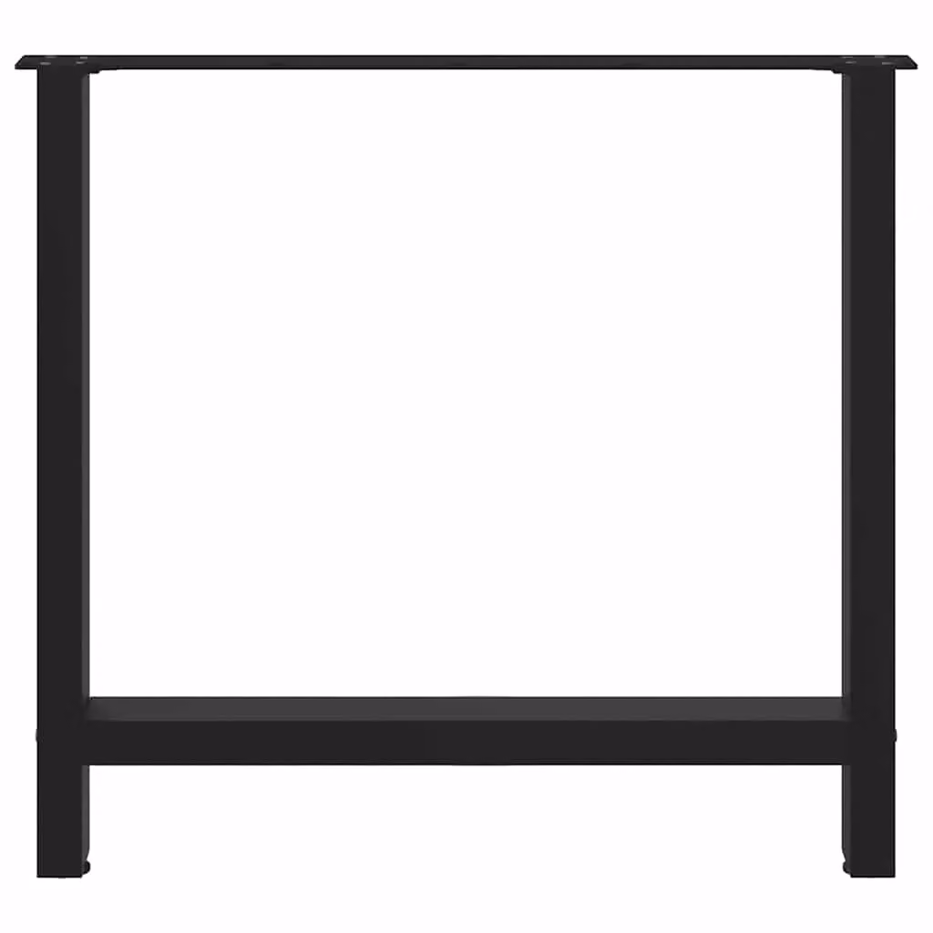 Berkfield Home Steel Coffee Table Legs, Black, 2 Pieces, H: 72-73 cm x W: 80 cm – 4
