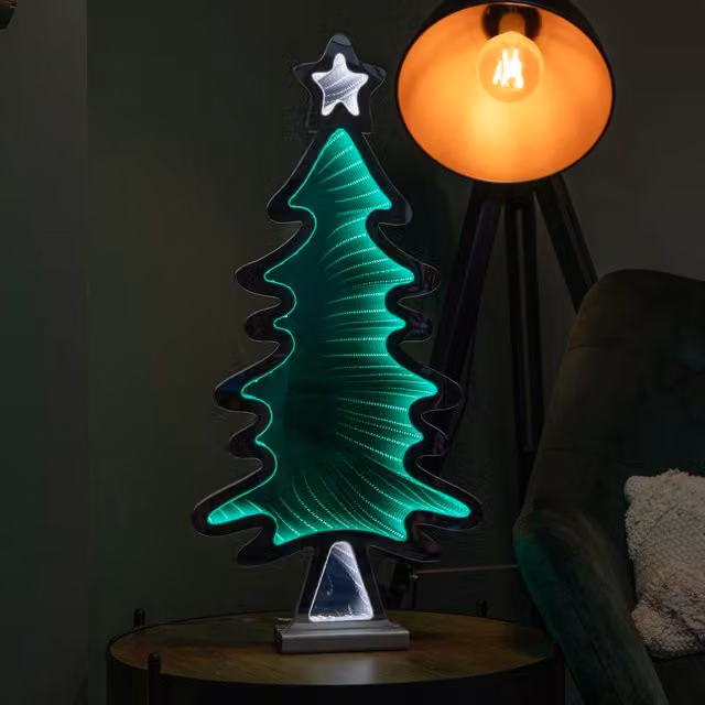 Samuel Alexander Green Infinity Light Up Christmas Tree Decoration with LEDs, Height: 60 cm – 1