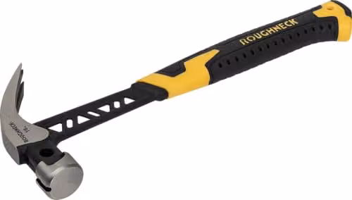 Roughneck Gorilla V-Series Forged Steel Claw Hammer, Black and Multicolour, 454g
