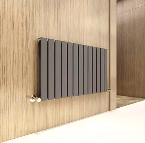 MCC Direct Anthracite Designer Flat Panel Double Central Heating Radiator, W: 88.4 cm, H: 60 cm