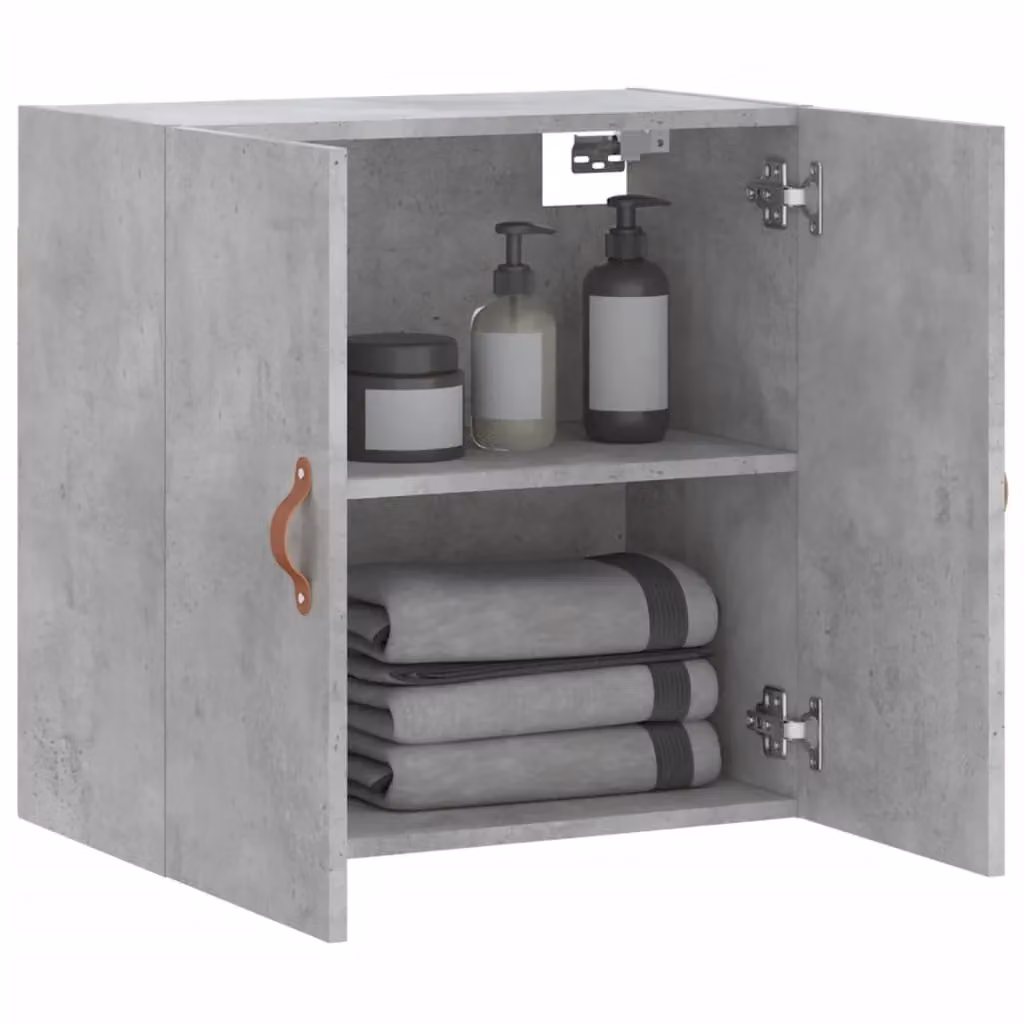 Berkfield Home Wall Mounted Industrial Cabinet in Concrete Grey, W/D/H: 60 x 31 x 60 cm – 3