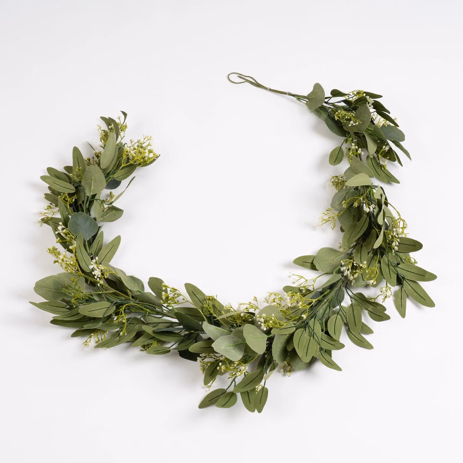 Scottish Everlastings Ltd Premium Eucalyptus and Gyp Garland in Green, 150 cm – 2