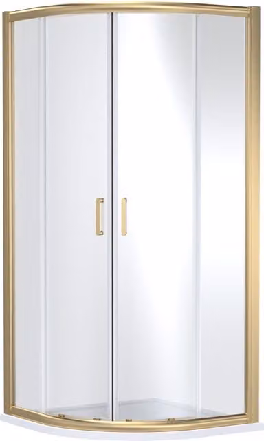 Balterley Quadrant Corner Shower Enclosure with Tray, Gold and White, W: 100 cm x D: 100 cm x H: 190 cm
