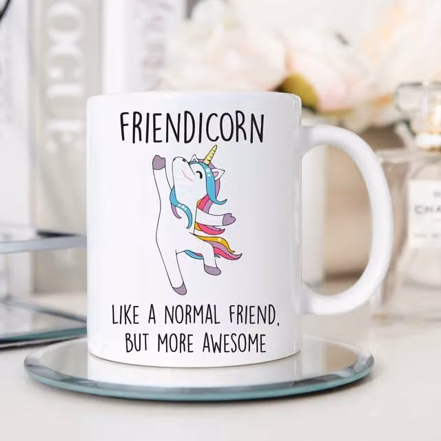 60 Second Makeover Limited Friendicorn Ceramic Mug in White