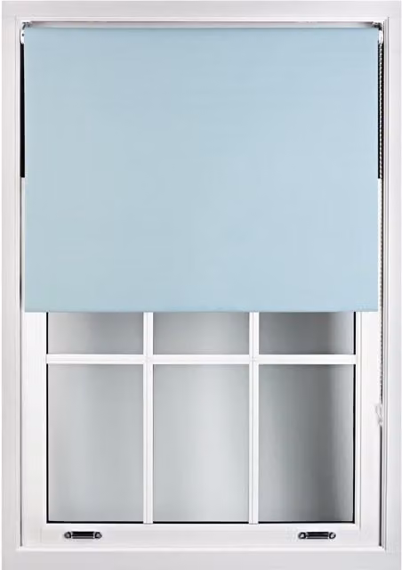 Furnished Blue Blackout Roller Blinds, Thermal Insulating and UV Resistant, Width: 55 cm, Height: 165 cm