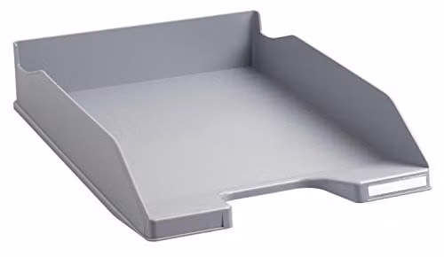 Exacompta 1 Letter Tray Combo Midi in Grey Plastic, W: 25.5 cm, D: 25.5 cm, H: 6.5 cm