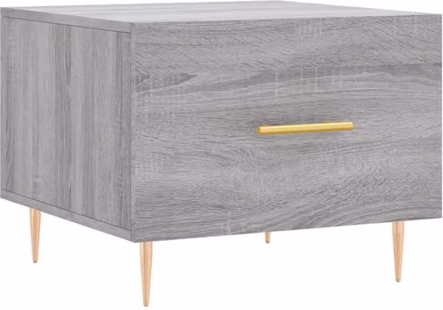 Berkfield Home Grey Sonoma Square Coffee Table, W/D/H: 50 x 50 x 40 cm