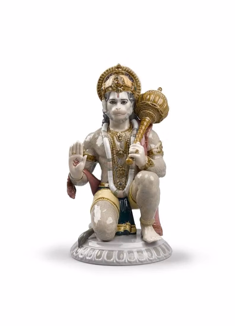 Lladró Hanuman Multicolour Porcelain Oriental Figurine