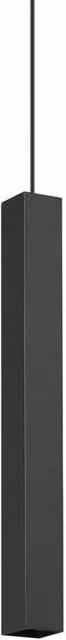 Netlighting Look Square Slim Pendant Ceiling Light in Black with 1x GU10 Bulb Holder – 1