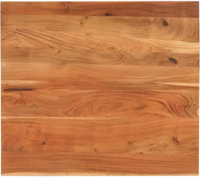 Berkfield Home Rectangular Solid Wood Acacia Table Top, Brown, W: 90 cm, D: 80 cm, H: 3.8 cm – 1