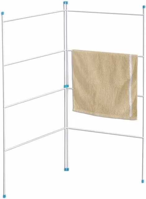 PAWNORA 2 Fold Clothes Airer Horse Rack in White – 1