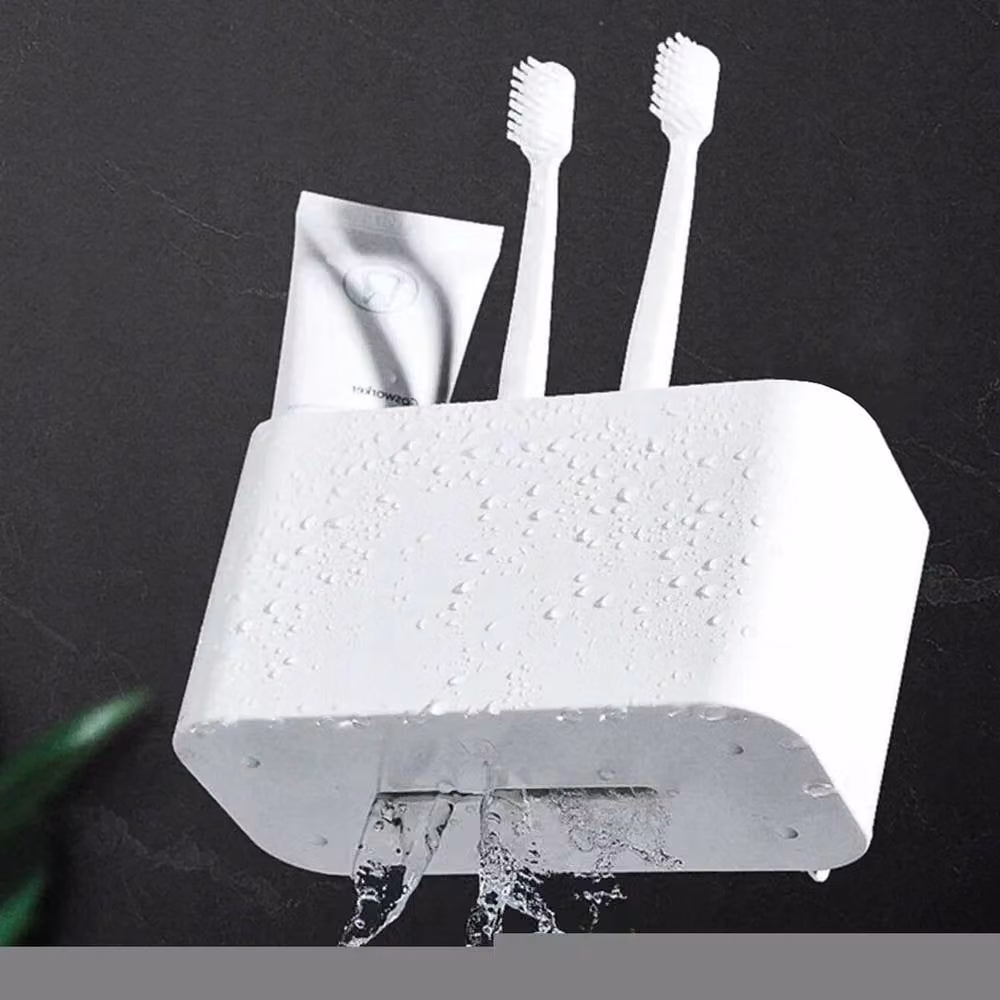 PAWNORA Wall Mounted Plastic Toothpaste Storage Rack in White – 2