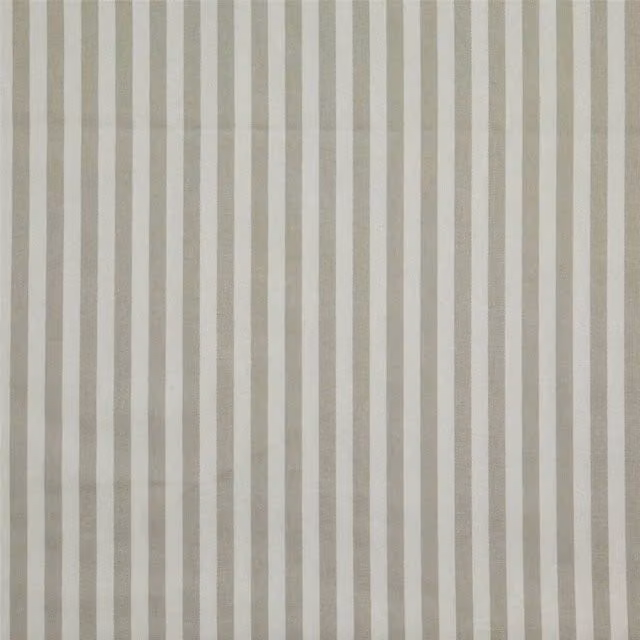Homescapes Pure Cotton Thin Stripe Fabric, Grey and White, Width: 150 cm