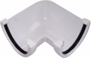 FloPlast White Deepflow/Hi-Cap Half Round Gutter Angle 90 Degree