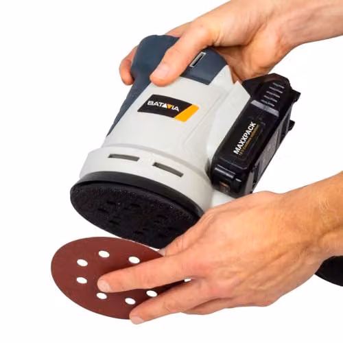 Batavia Maxxpack 18V Cordless Orbital Sander 125mm, Grey and Orange – 3