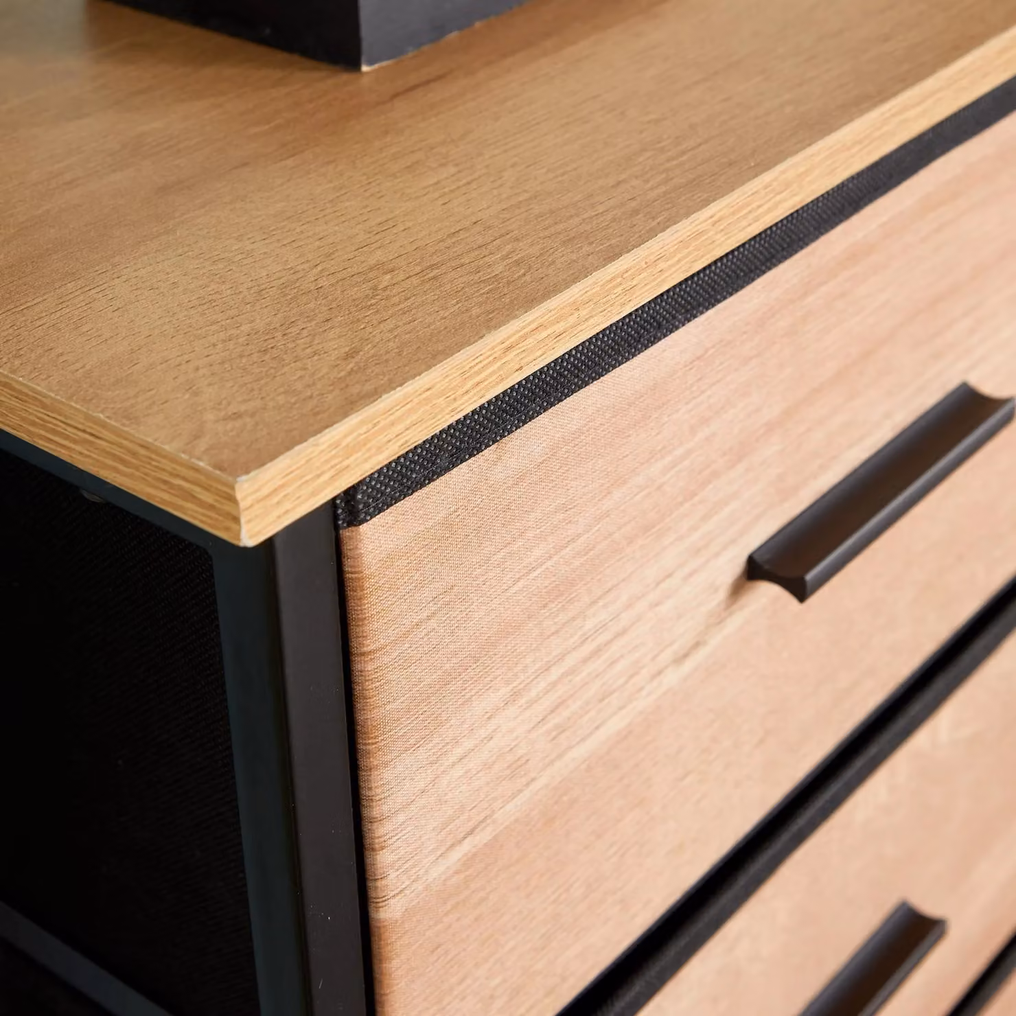 Home Source 8 Drawer Storage Chest in Brown with Modern Compact Design, Width: 80 cm – 2