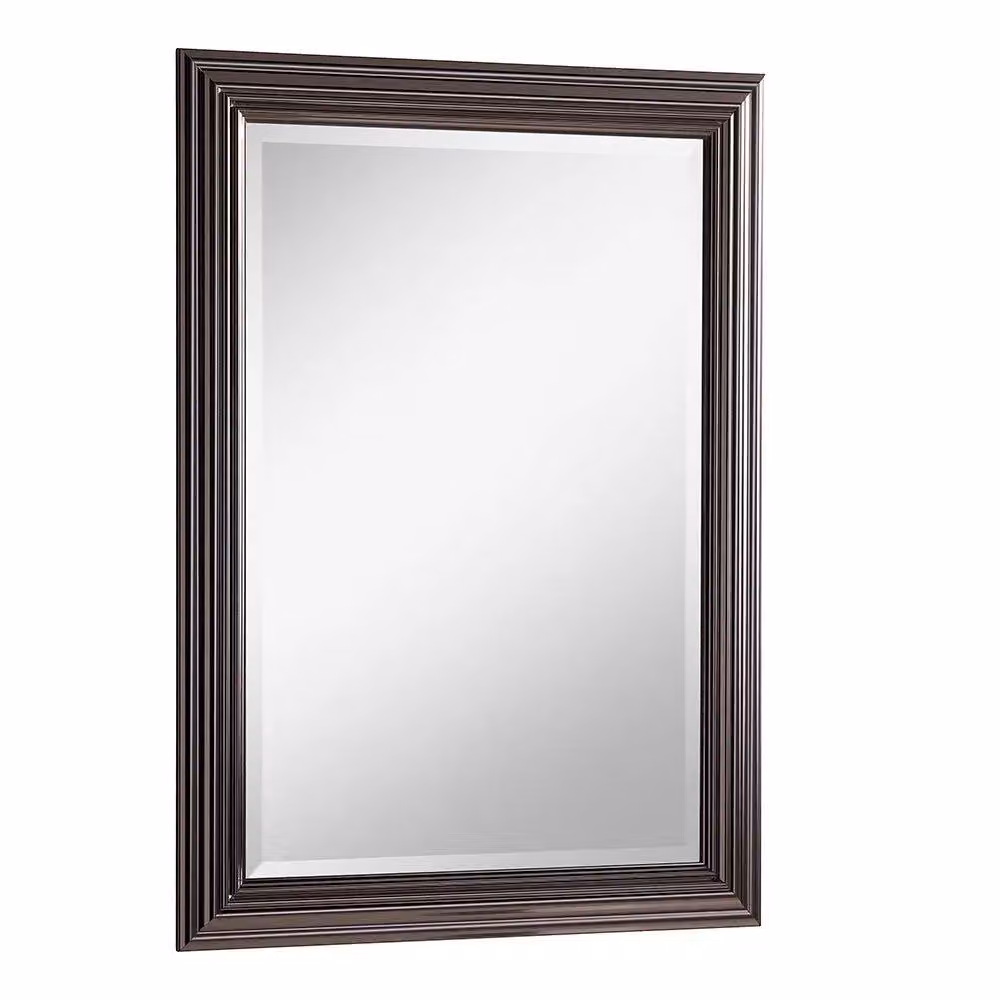 Yearn Mirrors Dark Chrome Modern Geometric Wall Mirror, W: 75 cm, H: 60 cm – 2