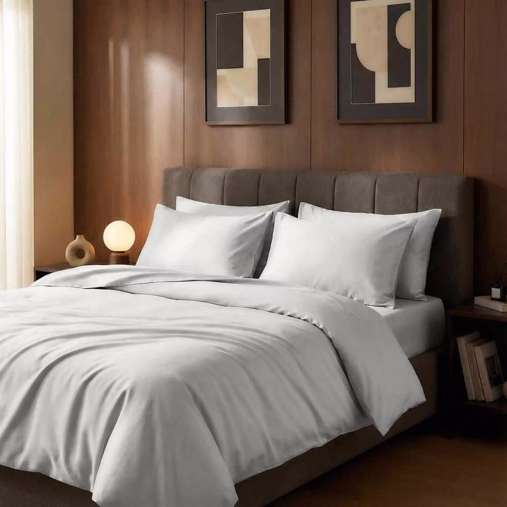 Bedable Grey Cotton Sateen Duvet Cover, 460 Thread Count – 3