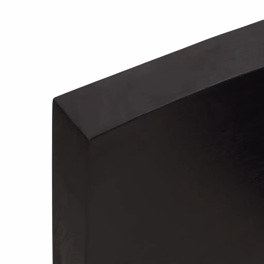 Berkfield Home Bathroom Countertop, Treated Solid Wood, Dark Brown and Grey, W: 120 cm, D: 60 cm, H: 2-6 cm – 4